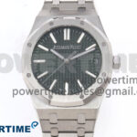 Royal Oak 41mm 15510 “50th Anniversary” SS IPF 1:1 Best Edition Green Textured Dial on SS Bracelet SA4302 Super Clone