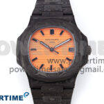Nautilus 5711 DIW Carbon DIWF 1:1 Best Edition Orange Textured Dial on Carbon Bracelet 324CS