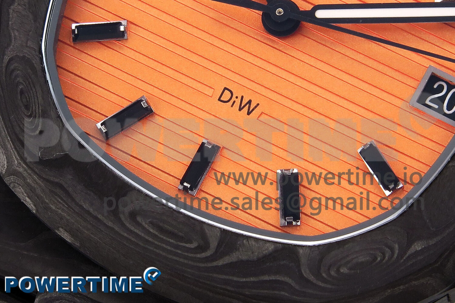 Nautilus 5711 DIW Carbon DIWF 1:1 Best Edition Orange Textured Dial on Carbon Bracelet 324CS - Image 5