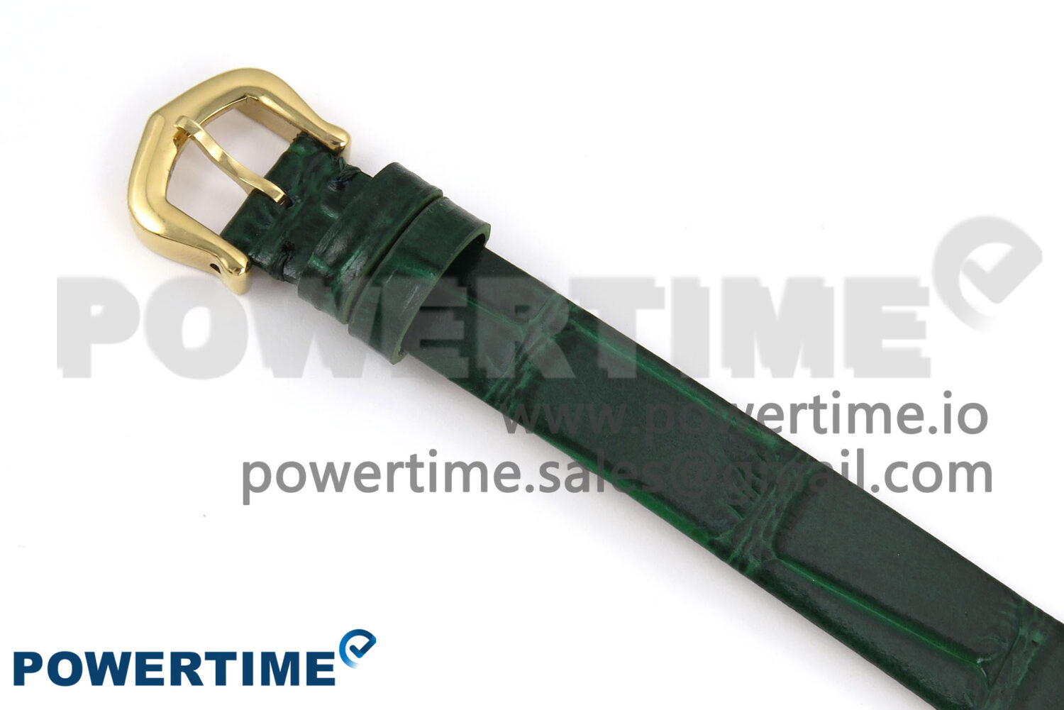 Baignoire Watch YG AF 1:1 Best Edition White Dial Diamonds Bezel on Green Croco Strap RONDA Quartz - Image 9