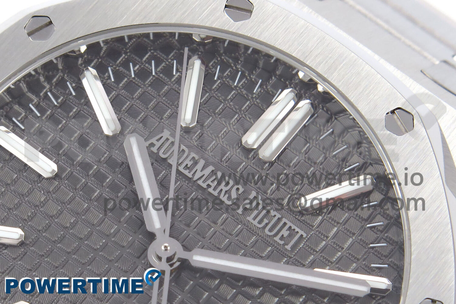 Royal Oak 41mm 15510 “50th Anniversary” SS IPF 1:1 Best Edition Gray Textured Dial on SS Bracelet SA4302 Super Clone - Image 4