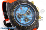 Daytona DIW Black Carbon DIWF Best Edition Blue Dial on Orange Nylon Strap SH4130 - Image 3