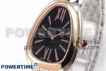 Serpenti Seduttori Watch RG/SS BVF 1:1 Best Edition Black Dial on SS Bracelet Swiss Quartz - Image 2