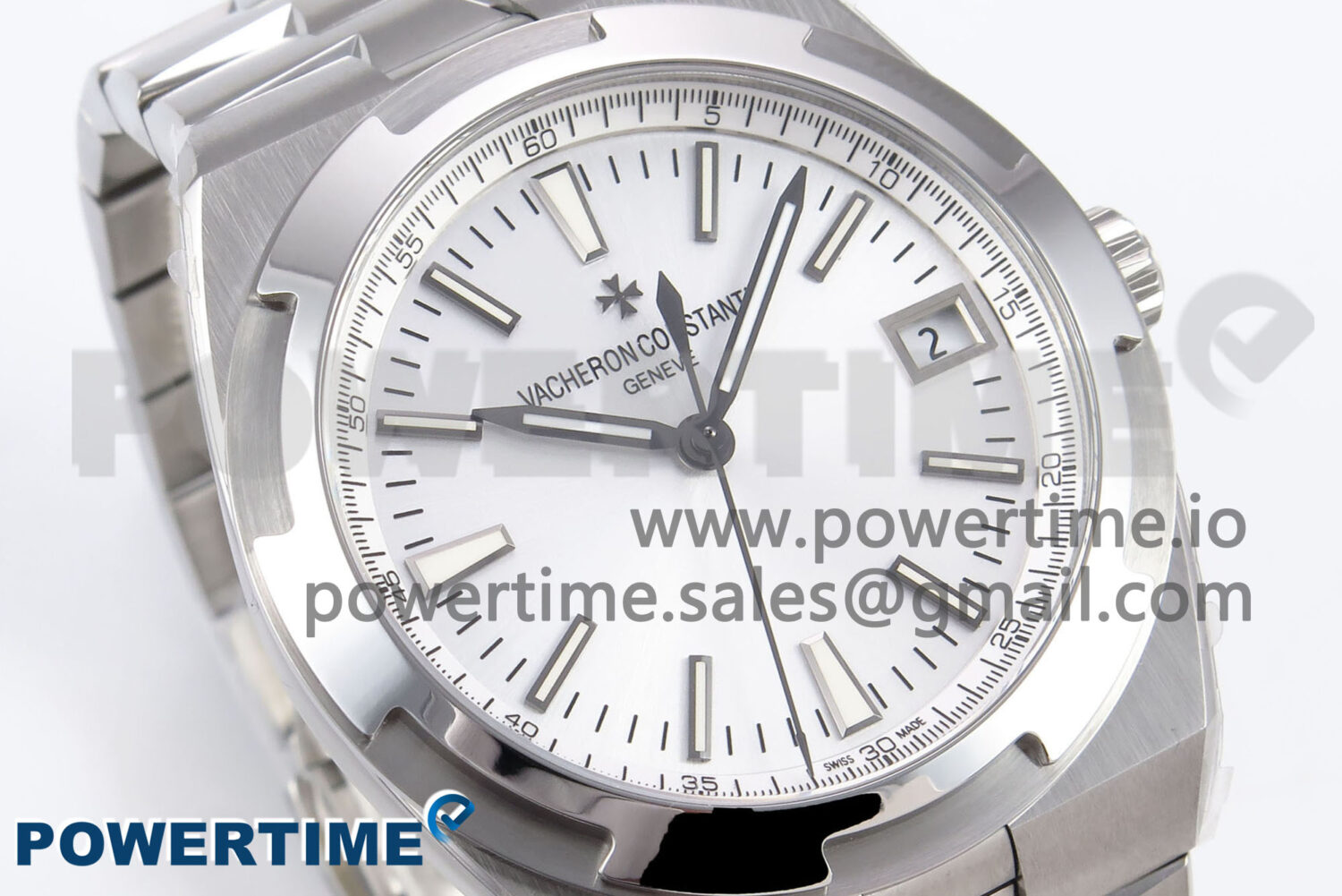 Overseas 4500V SS 8F 1:1 Best Edition White Dial on SS Bracelet A5100 - Image 3