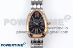 Serpenti Seduttori Watch RG/SS BVF 1:1 Best Edition Black Dial on SS Bracelet Swiss Quartz