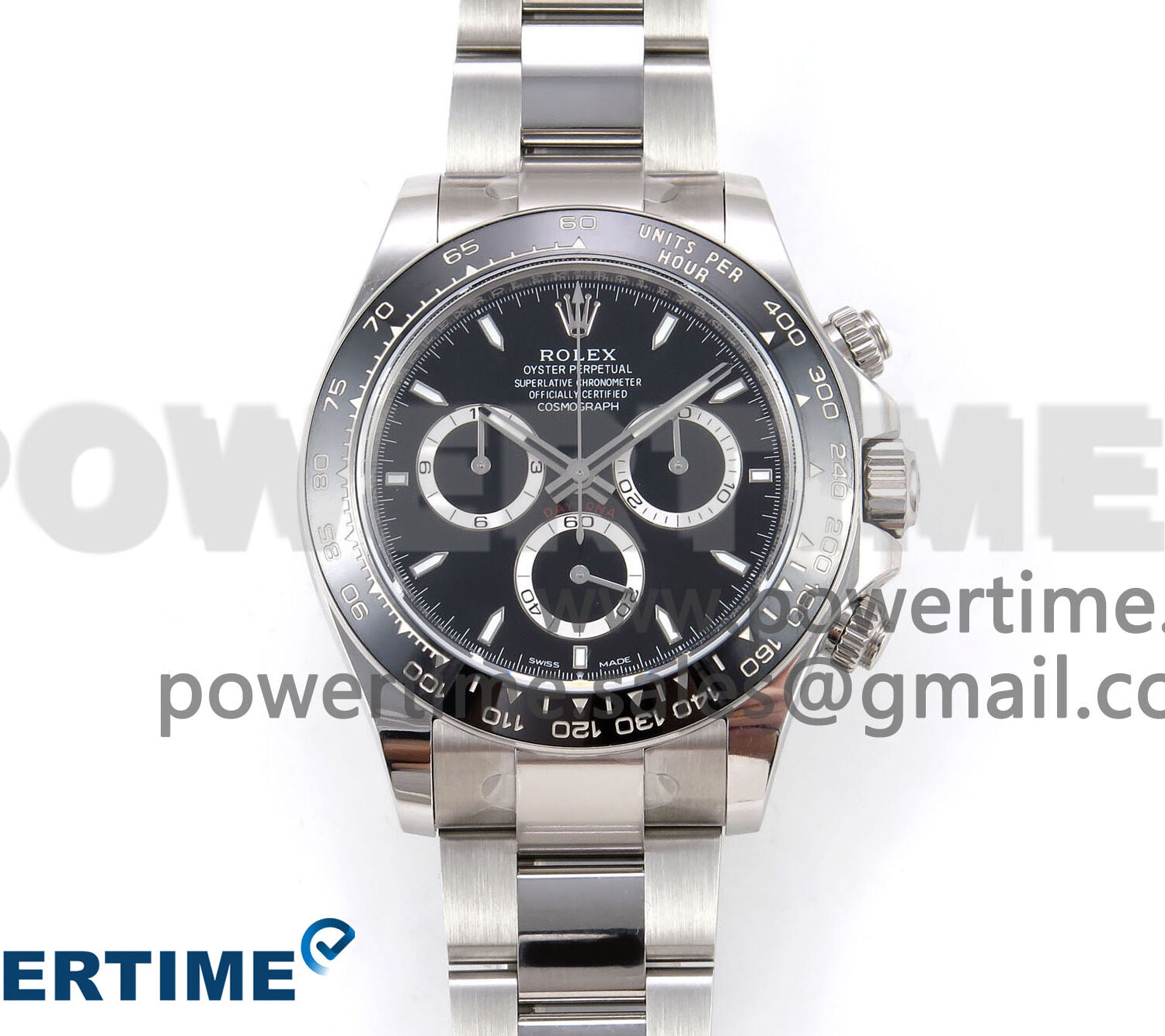 Daytona 126500 APF 1:1 Best Edition 904L Steel Black Dial on SS Oyster Bracelet DD4131