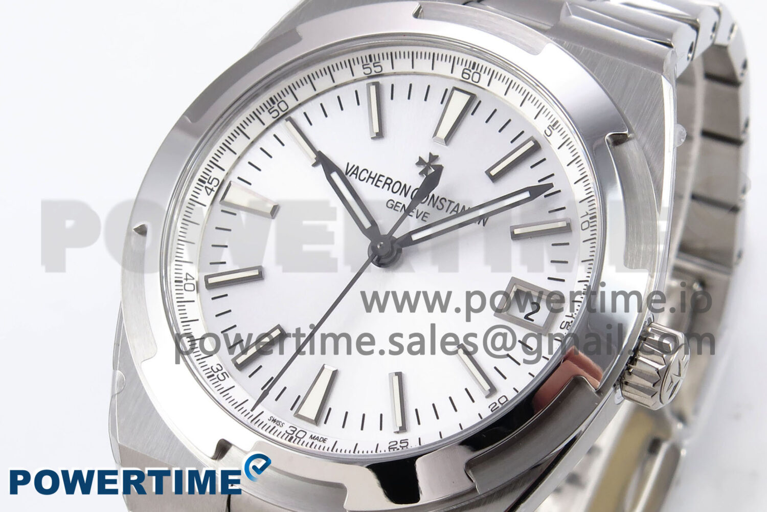 Overseas 4500V SS 8F 1:1 Best Edition White Dial on SS Bracelet A5100 - Image 2