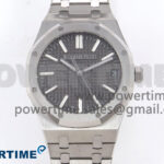 Royal Oak 41mm 15510 “50th Anniversary” SS IPF 1:1 Best Edition Gray Textured Dial on SS Bracelet SA4302 Super Clone