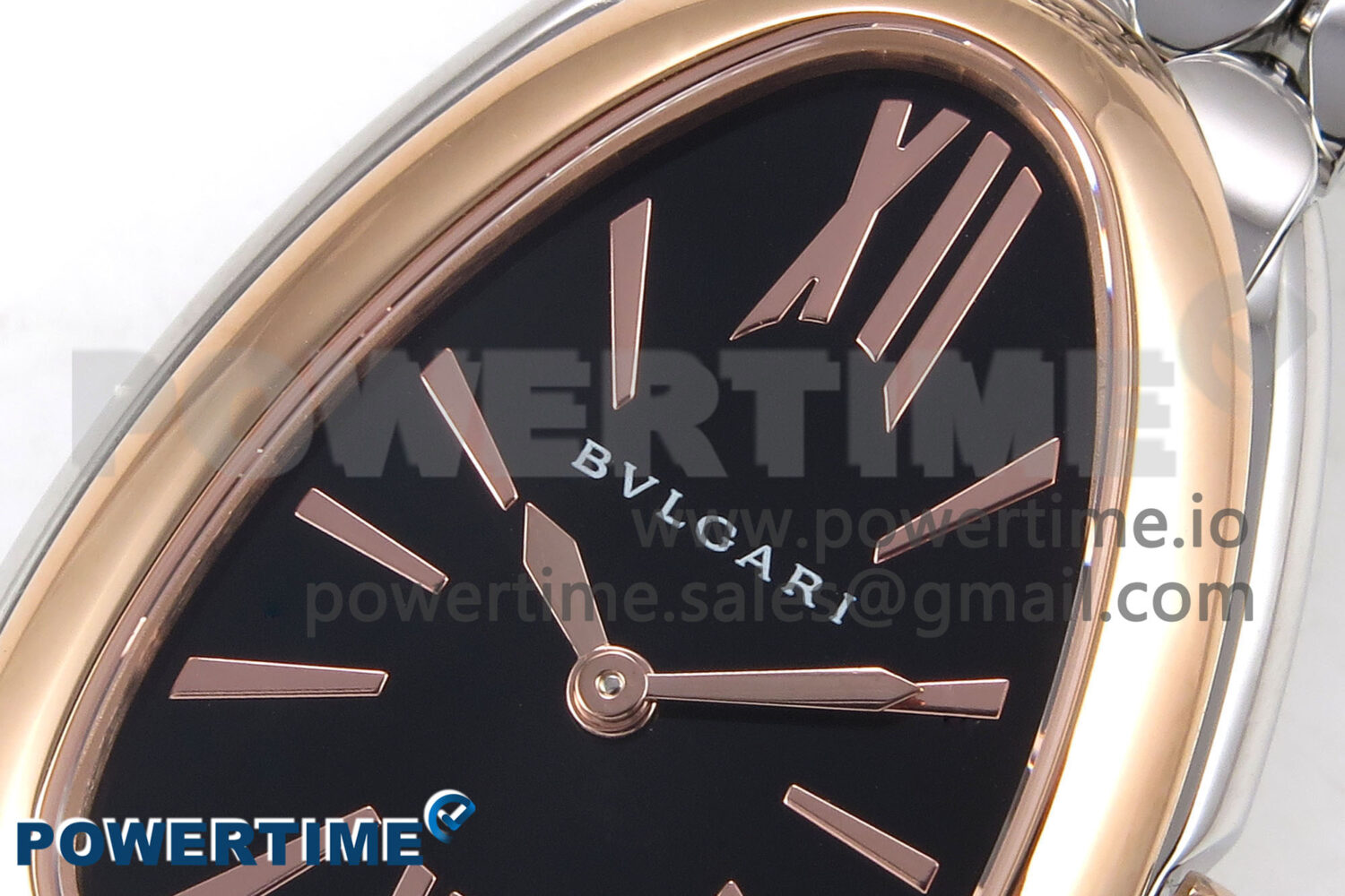 Serpenti Seduttori Watch RG/SS BVF 1:1 Best Edition Black Dial on SS Bracelet Swiss Quartz - Image 4