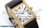 Tank Solo Ladies 28mm YG Diamonds Bezel AF 1:1 Best Edition White Dial on Black Croco Strap Jap Quartz - Image 2