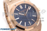 Royal Oak 41mm 15510 “50th Anniversary” RG IPF 1:1 Best Edition Blue Textured Dial on RG Bracelet SA4302 Super Clone - Image 2
