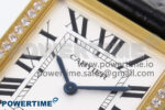 Tank Solo Ladies 28mm YG Diamonds Bezel AF 1:1 Best Edition White Dial on Black Croco Strap Jap Quartz - Image 4