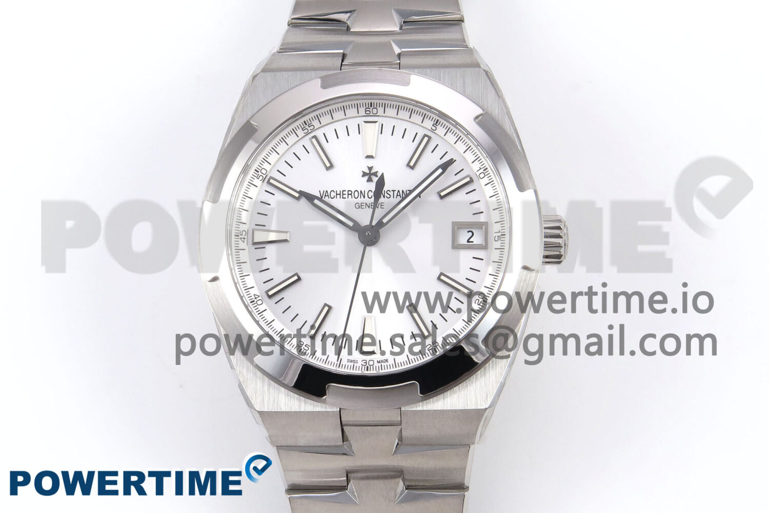 Overseas 4500V SS 8F 1:1 Best Edition White Dial on SS Bracelet A5100 - Image 1