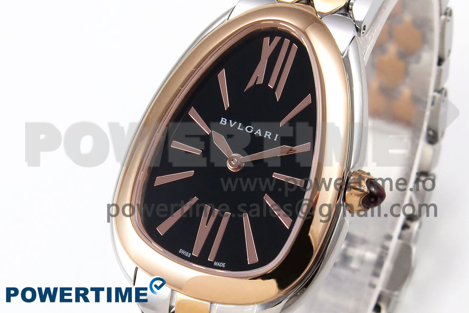 Serpenti Seduttori Watch RG/SS BVF 1:1 Best Edition Black Dial on RG/SS Bracelet Swiss Quartz - Image 2