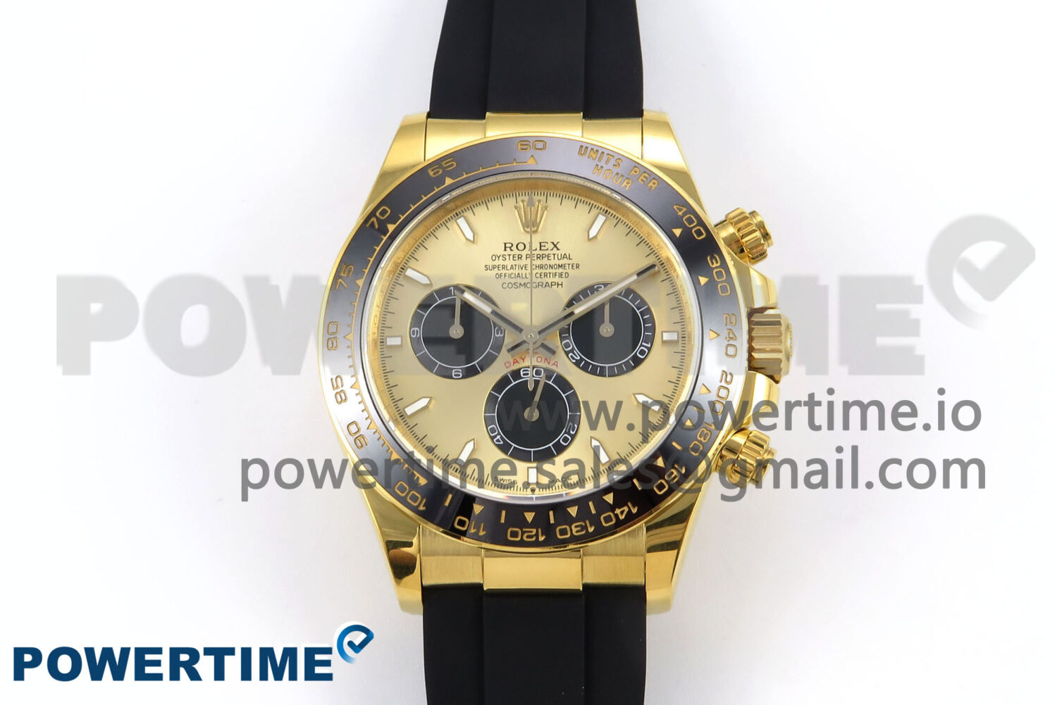 Daytona 126518 APSF 1:1 Best Edition YG/Black Dial on Oysterflex Rubber Strap SH4131 (Gain Weight) - Image 1