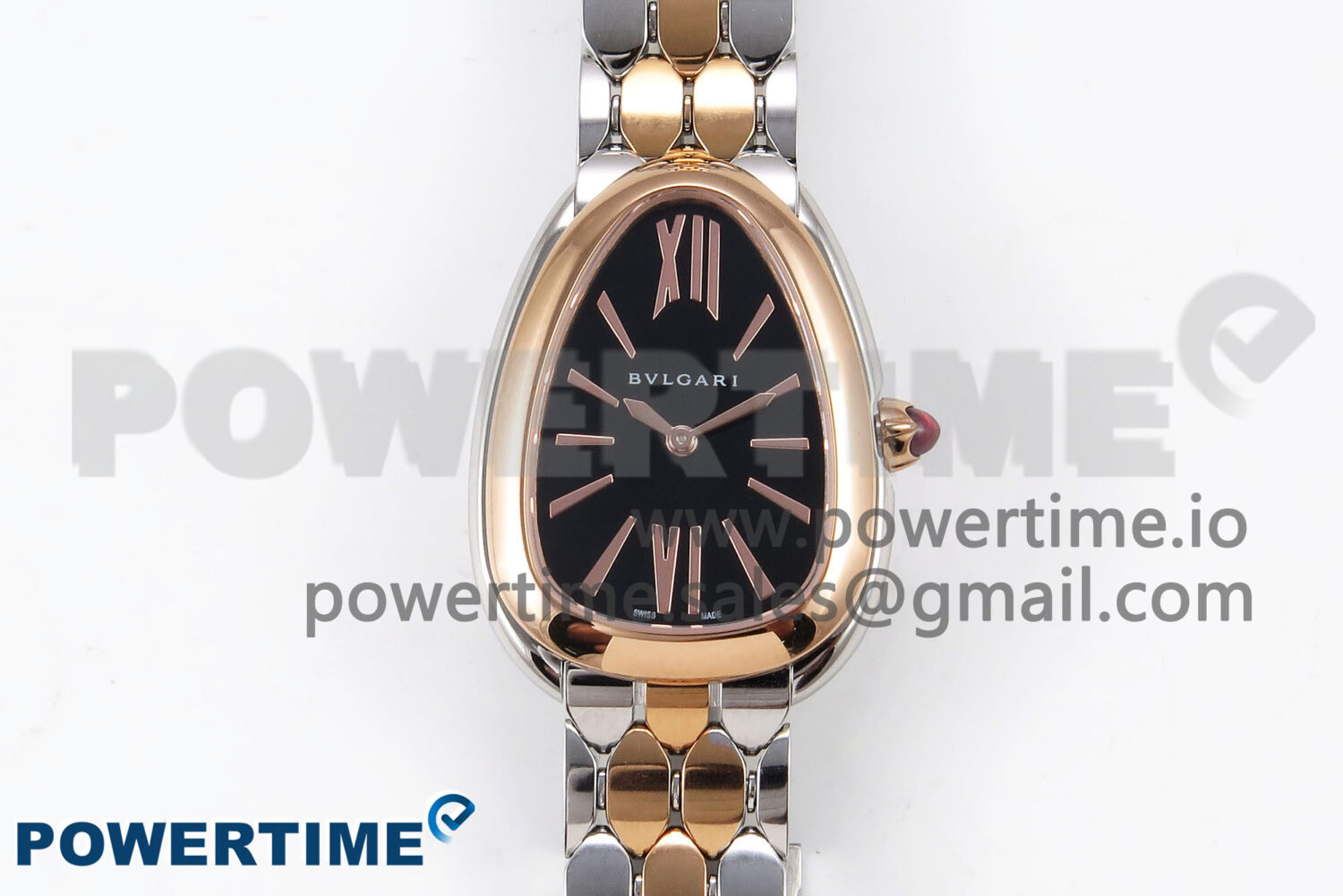 Serpenti Seduttori Watch RG/SS BVF 1:1 Best Edition Black Dial on RG/SS Bracelet Swiss Quartz - Image 1