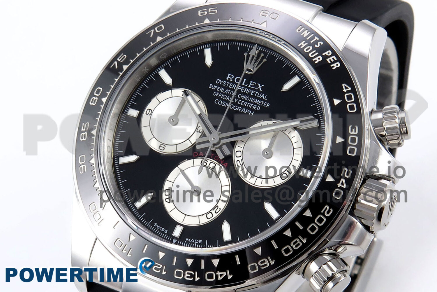 Daytona 126519 APSF 1:1 Best Edition Black/Silver Stick Dial on Oysterflex Rubber Strap SH4131 (Gain Weight) - Image 3