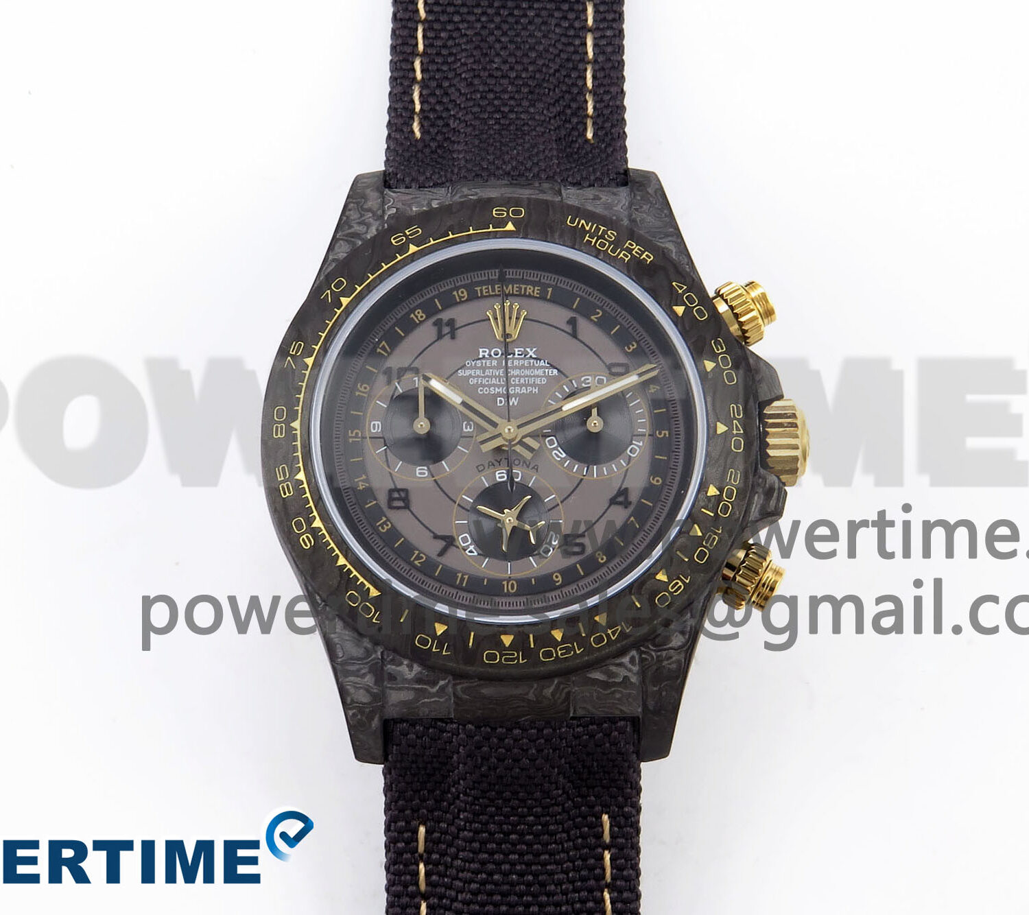 Daytona DIW Black Carbon DIWF Best Edition Gray/Yellow Dial on Black Nylon Strap SH4130