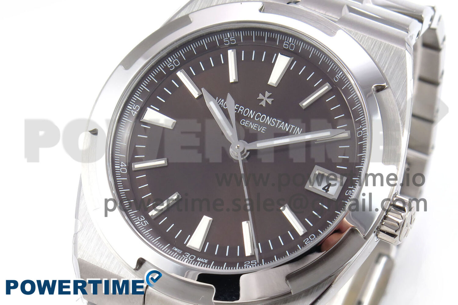 Overseas 4500V SS 8F 1:1 Best Edition Brown Dial on SS Bracelet A5100 - Image 3