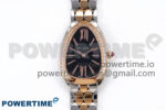 Serpenti Seduttori Watch RG/SS BVF 1:1 Best Edition Black Dial Diamonds Bezel on RG/SS Bracelet Swiss Quartz