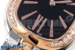 Serpenti Seduttori Watch RG/SS BVF 1:1 Best Edition Black Dial Diamonds Bezel on RG/SS Bracelet Swiss Quartz - Image 5