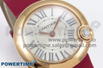 Ballon Blanc 30mm RG AF 1:1 Best Edition Silver Dial on Pink Fabric Strap Ronda Quartz - Image 2