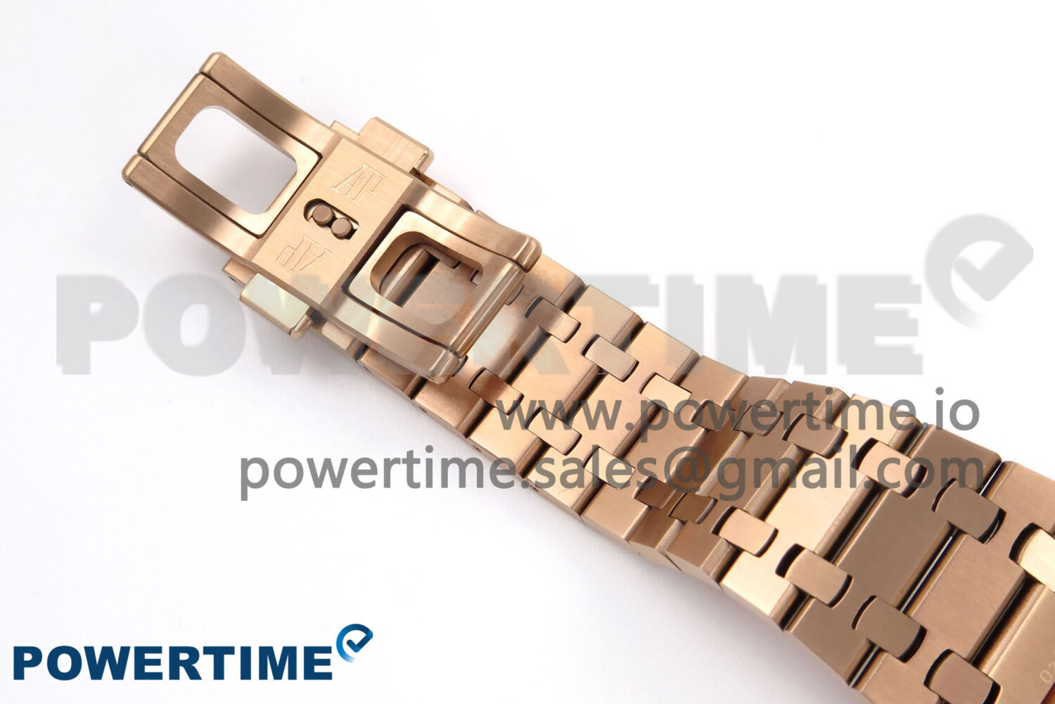 Royal Oak 41mm 15510 “50th Anniversary” RG IPF 1:1 Best Edition Blue Textured Dial on RG Bracelet SA4302 Super Clone - Image 14