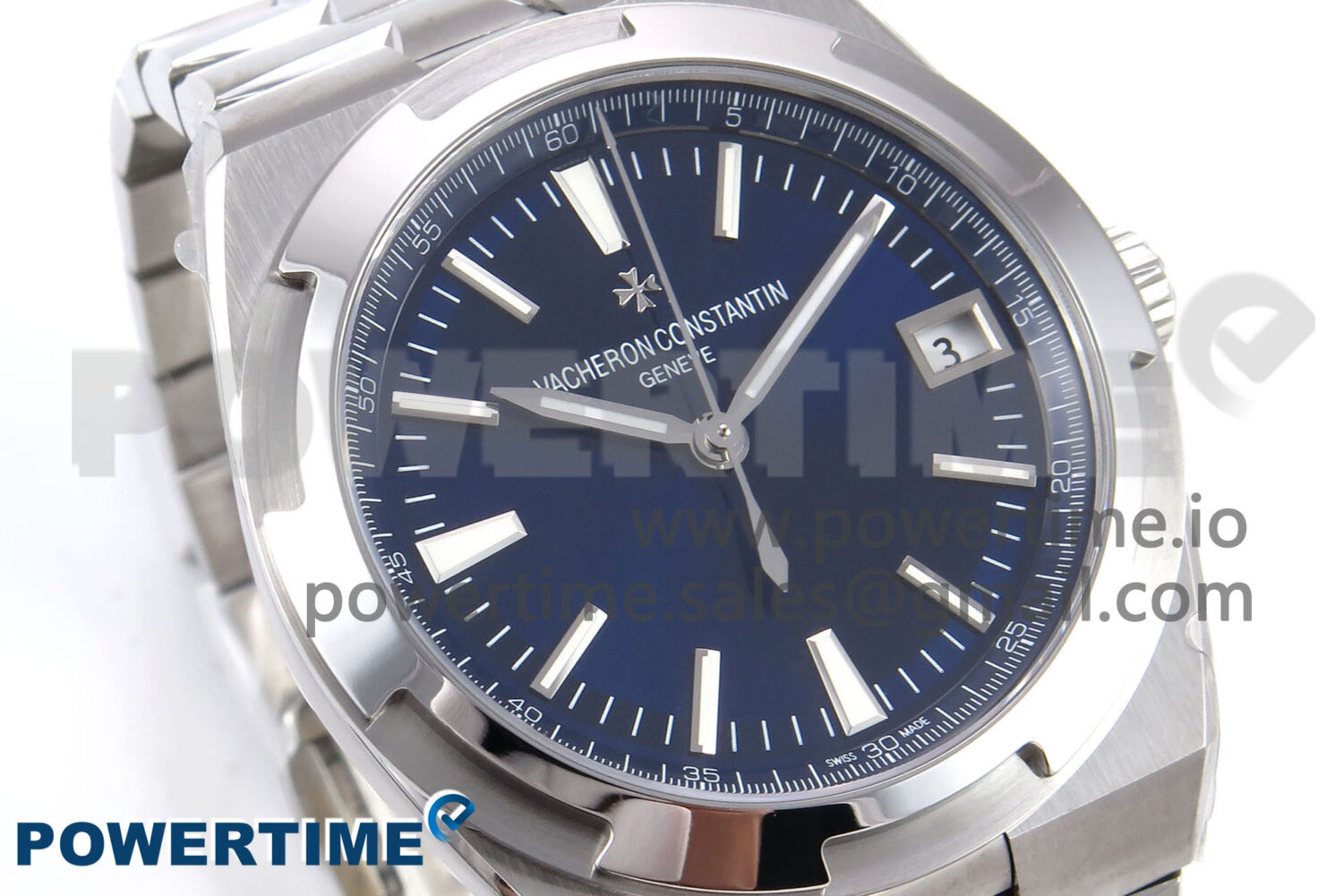 Overseas 4500V SS 8F 1:1 Best Edition Blue Dial on SS Bracelet A5100 - Image 3