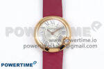 Ballon Blanc 30mm RG AF 1:1 Best Edition Silver Dial on Pink Fabric Strap Ronda Quartz