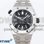 Royal Oak Offshore Diver 15703 APSF 1:1 Best Edition Black Dial on SS Bracelet SA3120 Super Clone