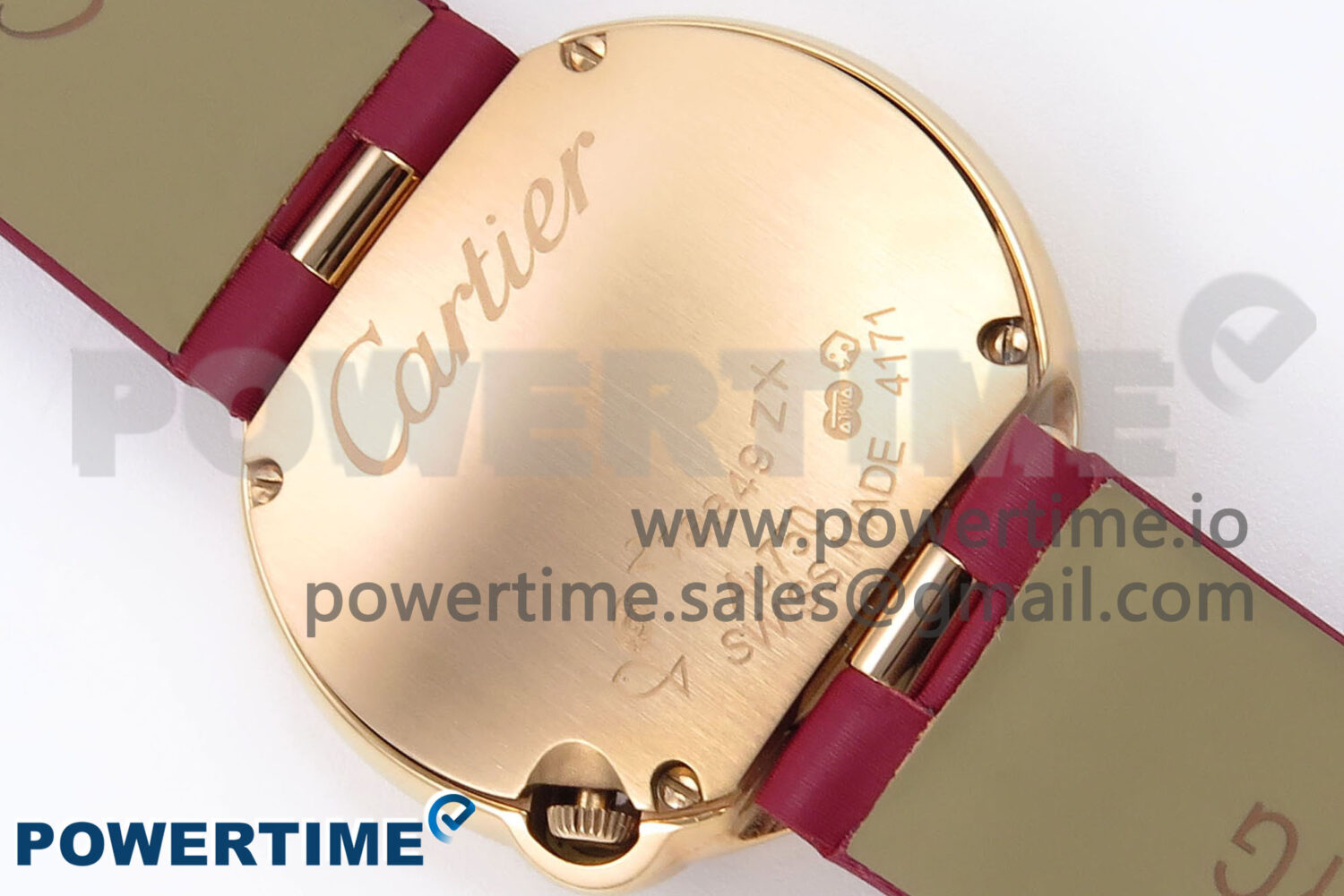 Ballon Blanc 30mm RG AF 1:1 Best Edition Silver Dial on Pink Fabric Strap Ronda Quartz - Image 8