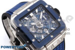 Square Bang Unico 42mm Ti/Ceramic BBF 1:1 Best Edition Skeleton Dial on Blue Rubber Strap A1280 - Image 3
