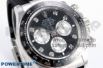 Daytona 126519 APSF 1:1 Best Edition Black/Silver Diamonds Dial on Oysterflex Rubber Strap SH4131 (Gain Weight) - Image 2