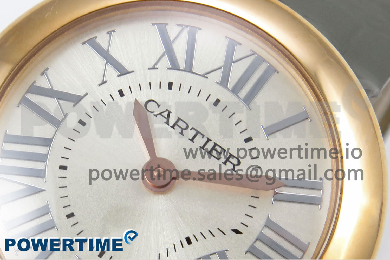 Ballon Blanc 30mm RG AF 1:1 Best Edition Silver Dial on Gray Fabric Strap Ronda Quartz - Image 4