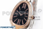Serpenti Seduttori Watch RG/SS BVF 1:1 Best Edition Black Dial Diamonds Bezel on RG/SS Bracelet Swiss Quartz - Image 2