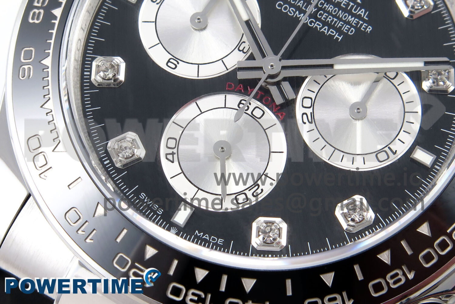 Daytona 126519 APSF 1:1 Best Edition Black/Silver Diamonds Dial on Oysterflex Rubber Strap SH4131 (Gain Weight) - Image 5