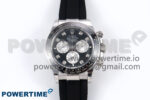 Daytona 126519 APSF 1:1 Best Edition Black/Silver Diamonds Dial on Oysterflex Rubber Strap SH4131 (Gain Weight)