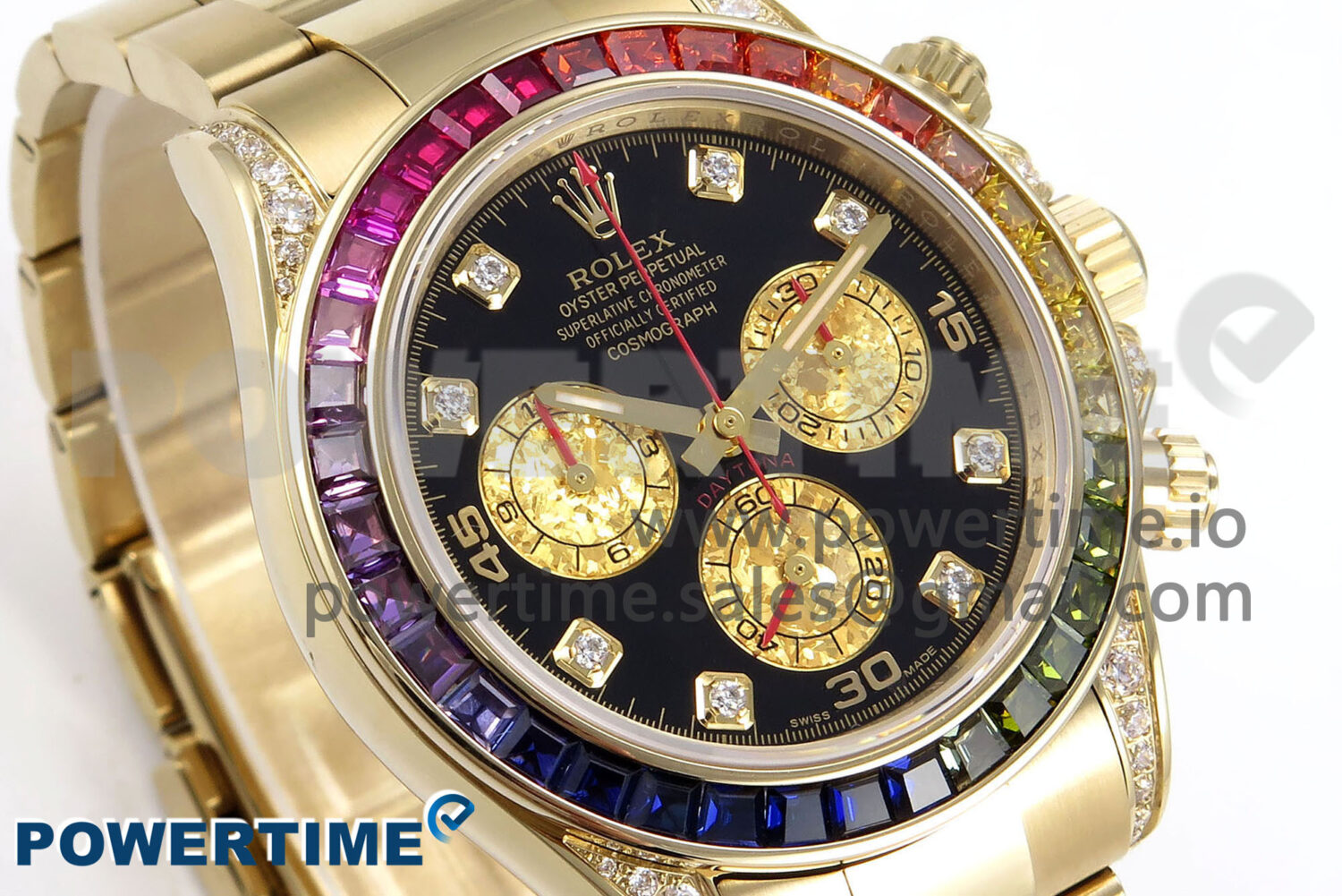 Daytona 116598RBOW Rainbow ZF 1:1 Best Edition Black Diamonds Dial on YG Bracelet SH4130 - Image 2