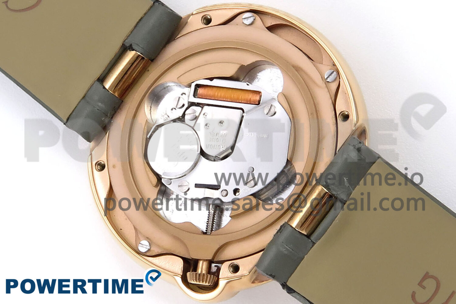 Ballon Blanc 30mm RG AF 1:1 Best Edition Silver Dial on Gray Fabric Strap Ronda Quartz - Image 9