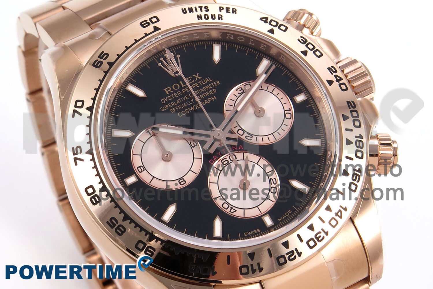 Daytona 126505 APSF 1:1 Best Edition Black/RG Stick Dial on RG Bracelet SH4131 - Image 2