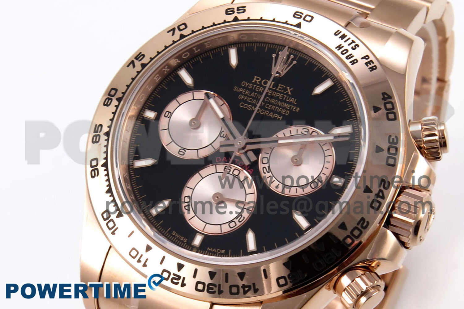 Daytona 126505 APSF 1:1 Best Edition Black/RG Stick Dial on RG Bracelet SH4131 - Image 3