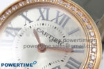 Ballon Blanc 30mm RG AF 1:1 Best Edition Silver Dial Diamonds Bezel on Gray Fabric Strap Ronda Quartz - Image 4