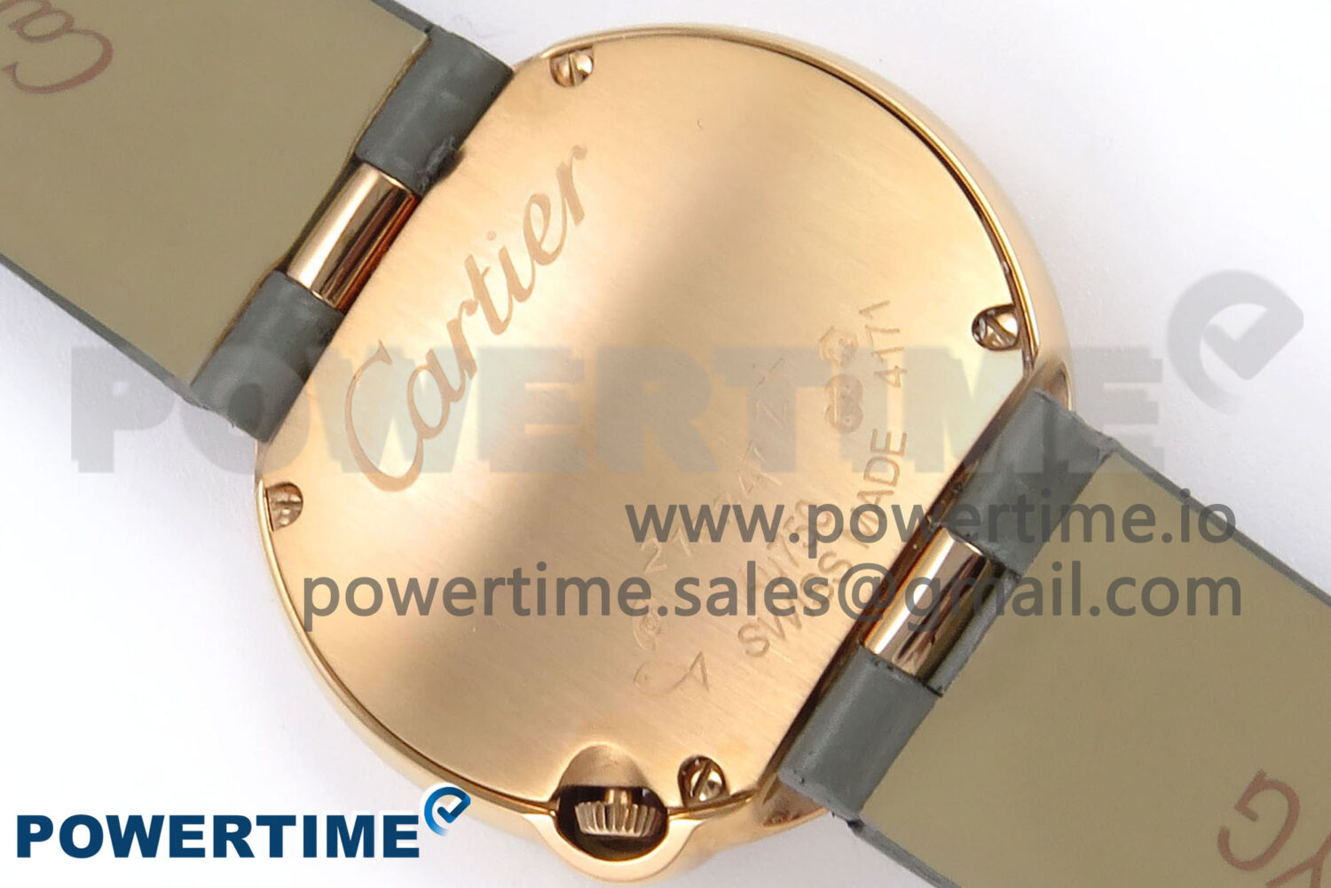 Ballon Blanc 30mm RG AF 1:1 Best Edition Silver Dial Diamonds Bezel on Gray Fabric Strap Ronda Quartz - Image 8