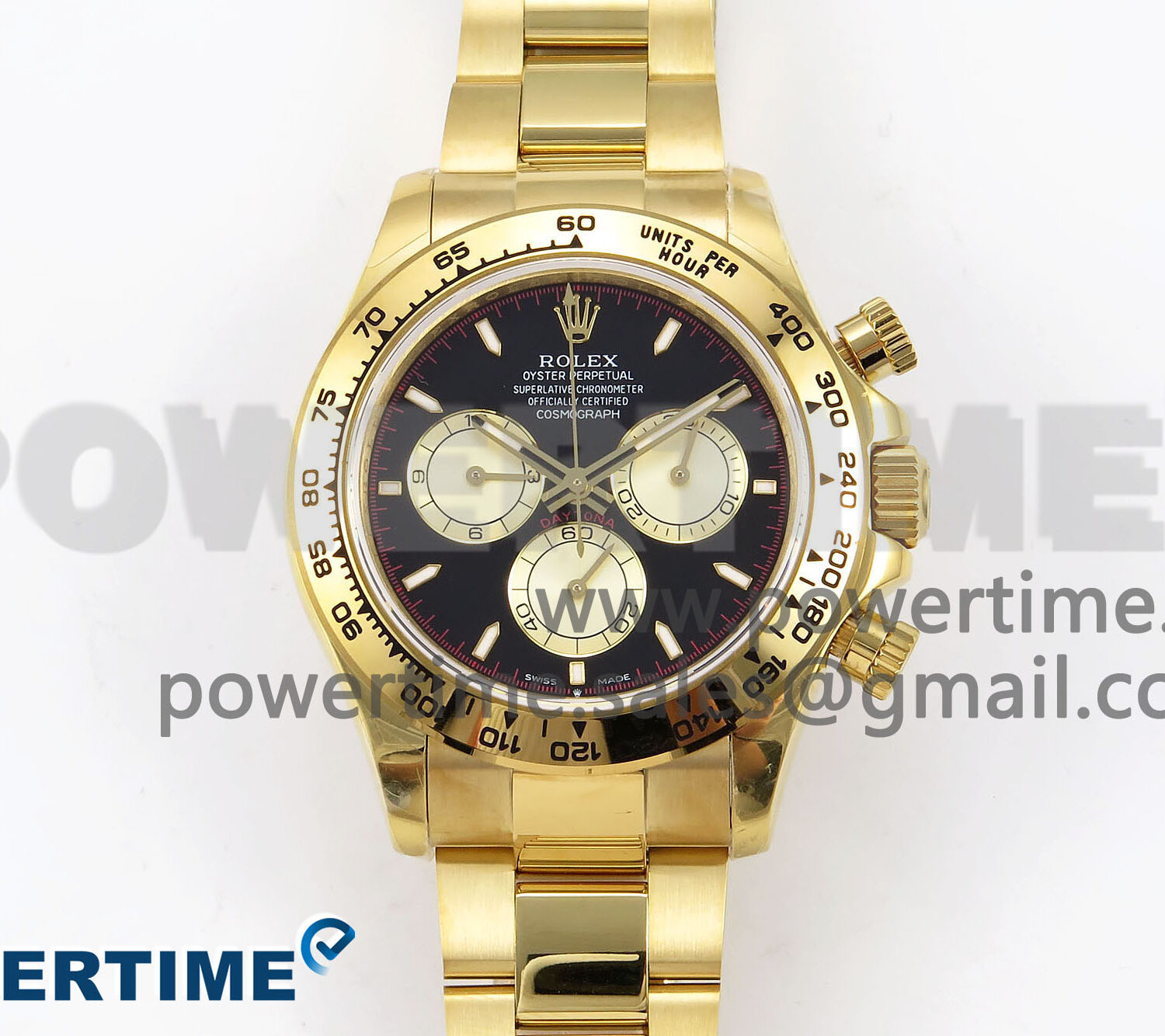 Daytona 126508 QF 1:1 Best Edition Black/YG Dial on YG Braclet SH4131 V6 (Gain Weight）