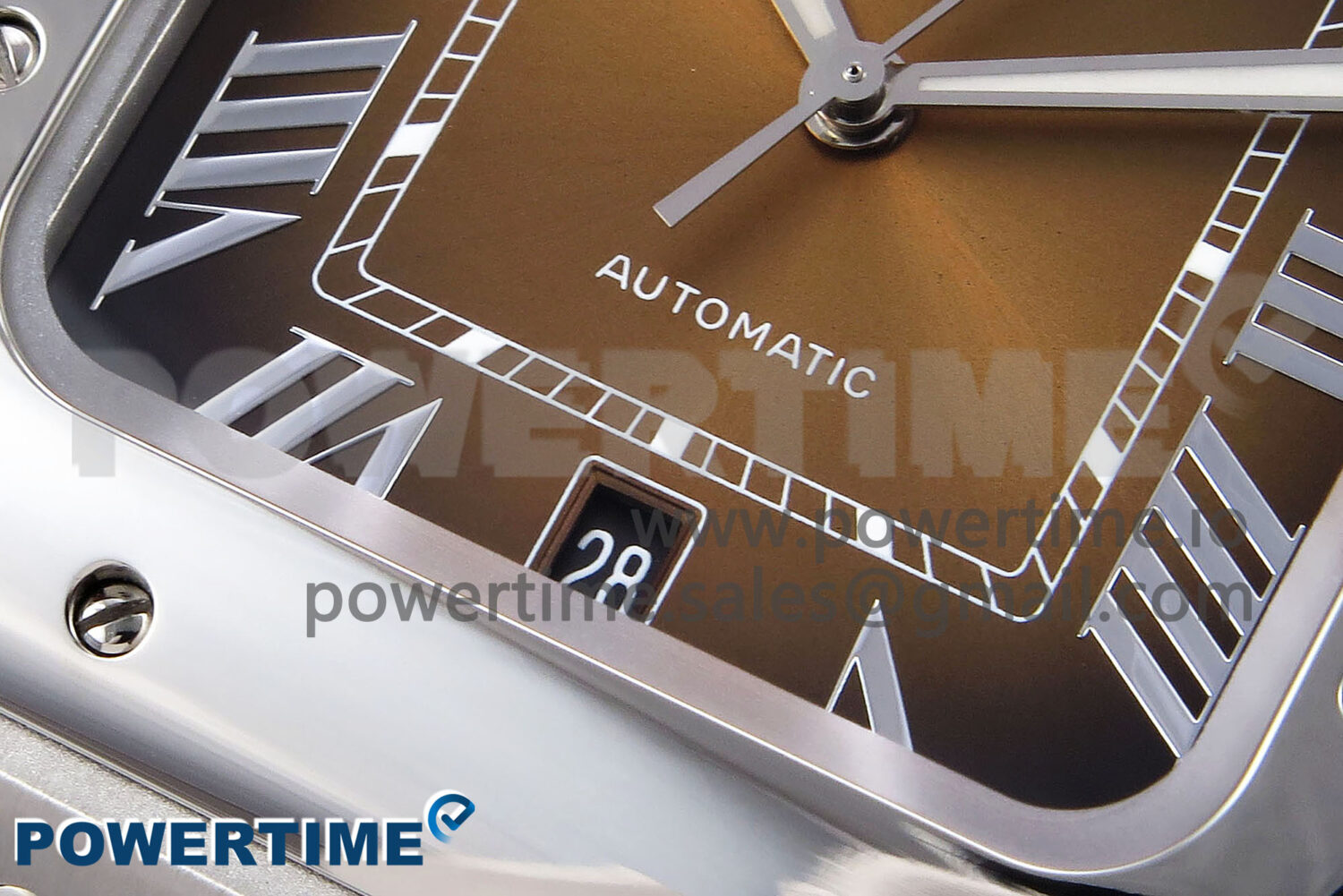 Santos de Cartier 40mm BVF 1:1 Best Edition Brown Dial on SS SmartLinks Bracelet MIYOTA 9015 - Image 5