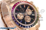 Daytona 116595RBOW Rainbow ZF 1:1 Best Edition Black Diamonds Dial on RG Bracelet SH4130 - Image 2