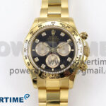 Daytona 126503 QF 1:1 Best Edition Black/YG Dial on SS/YG Braclet SH4131 V6 (Gain Weight）
