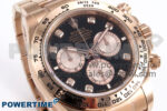 Daytona 126505 APSF 1:1 Best Edition Black/RG Diamonds Dial on RG Bracelet SH4131 - Image 2