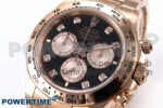 Daytona 126505 APSF 1:1 Best Edition Black/RG Diamonds Dial on RG Bracelet SH4131 - Image 3