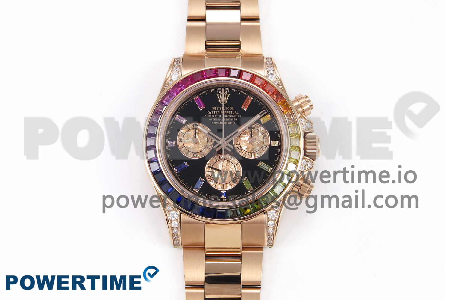 Daytona 116595RBOW Rainbow ZF 1:1 Best Edition Black Diamonds Dial on RG Bracelet SH4130 - Image 1